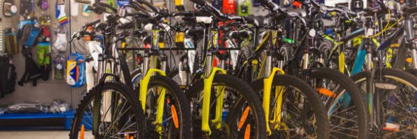 new modern bicycles selling in bike shop